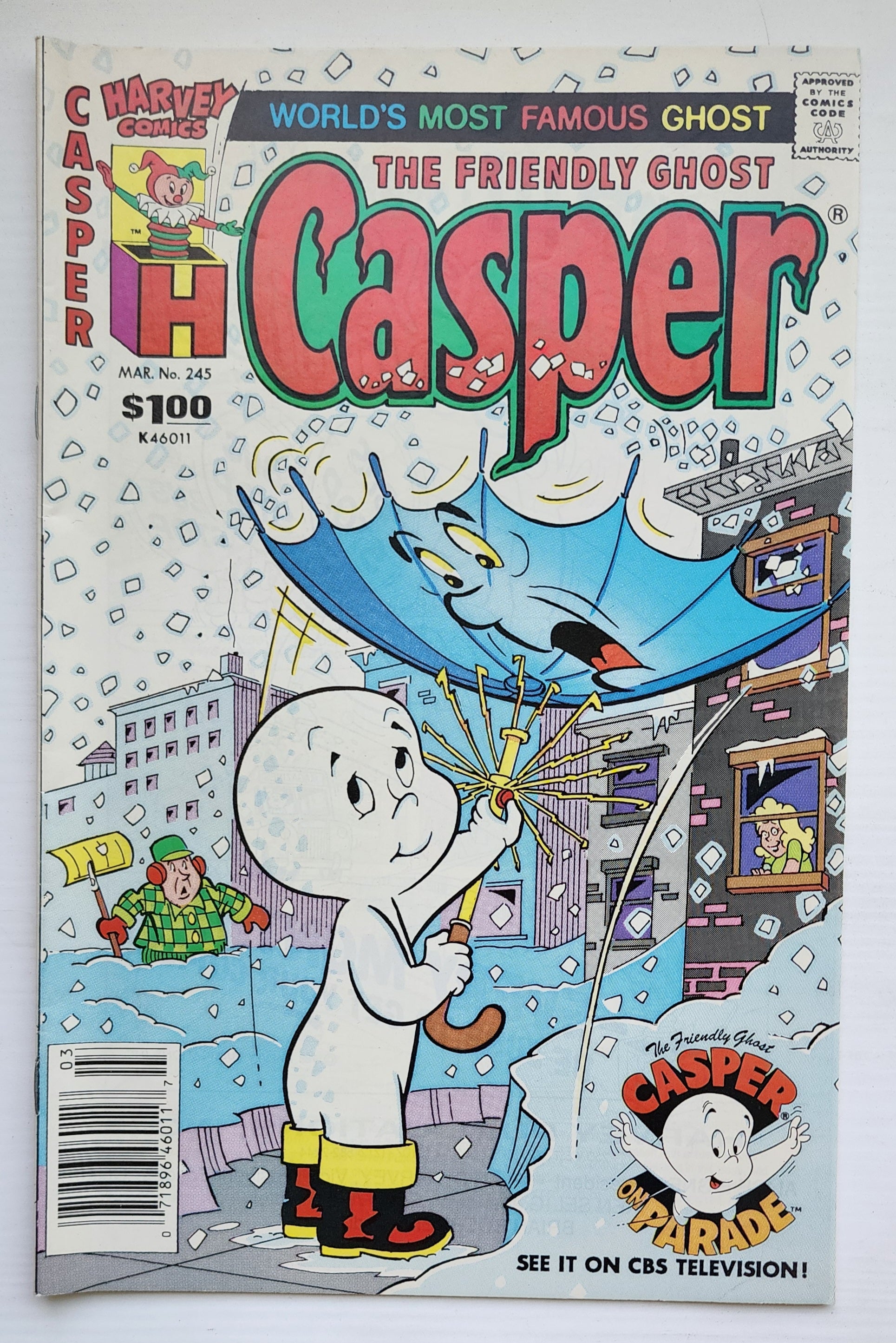 CASPER #245 1989 NEWSSTAND [IO2] Casper HARVEY COMICS