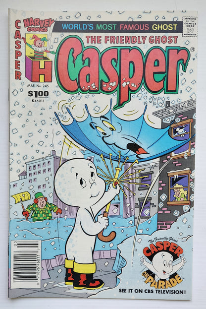 CASPER #245 1989 NEWSSTAND [IO2] Casper HARVEY COMICS