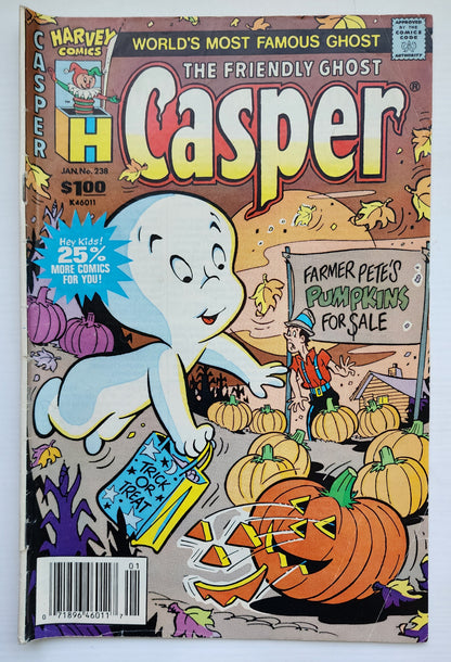 CASPER #238 1988 NEWSSTAND Casper HARVEY COMICS