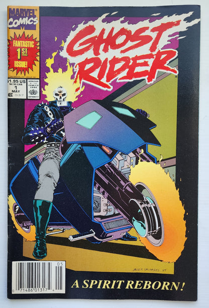 GHOST RIDER #1 1990 NEWSSTAND (1ST APP DANNY KETCH) Ghost Rider CRUSADE COMICS