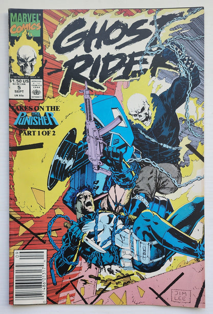 GHOST RIDER #5 1990 NEWSSTAND Ghost Rider CRUSADE COMICS