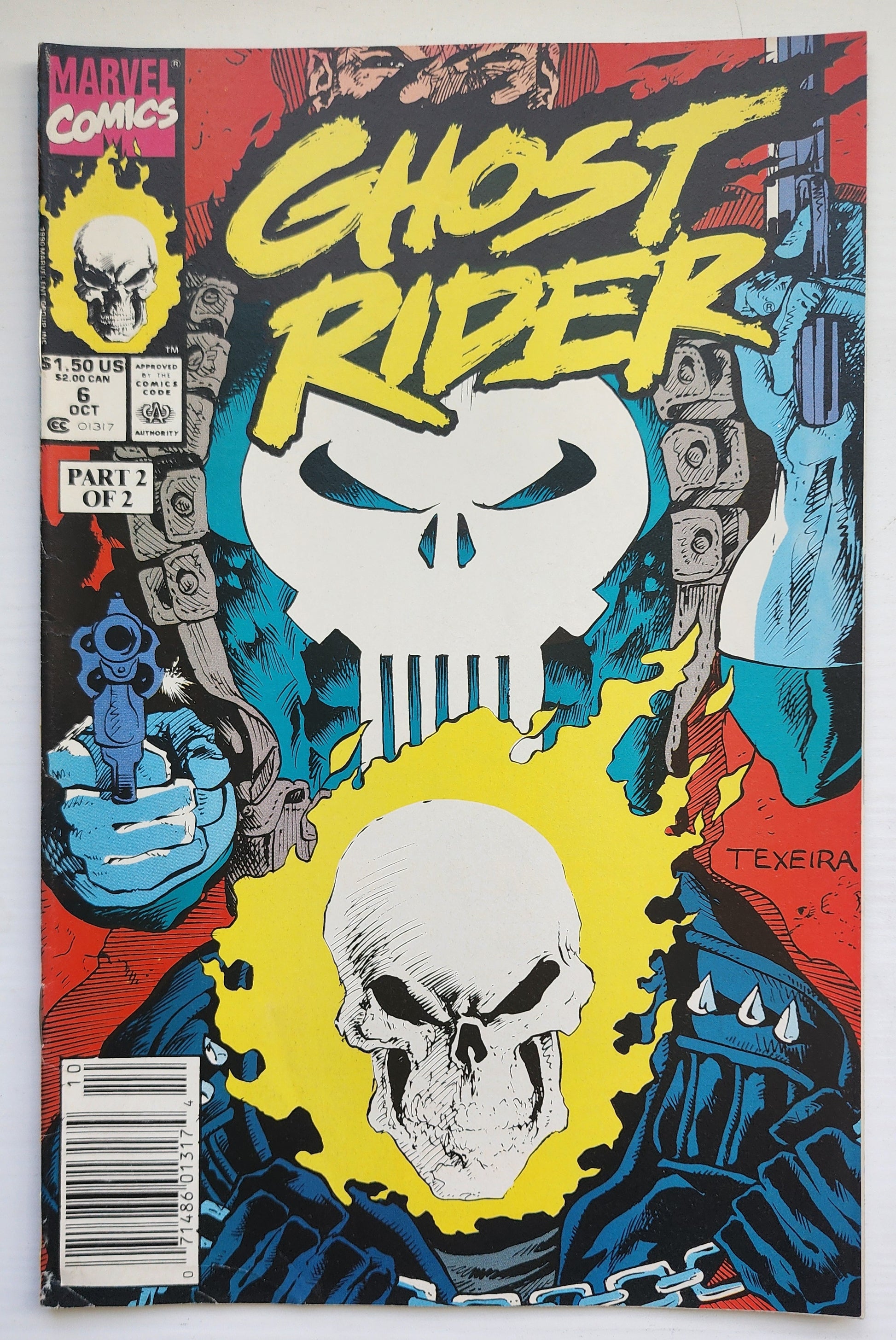 GHOST RIDER #6 1990 NEWSSTAND Ghost Rider CRUSADE COMICS