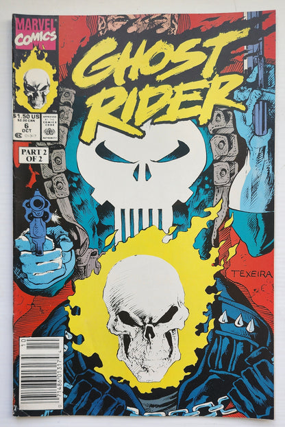 GHOST RIDER #6 1990 NEWSSTAND Ghost Rider CRUSADE COMICS