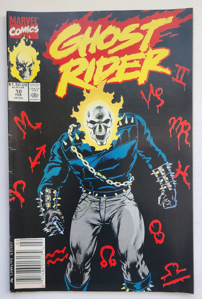 GHOST RIDER #10 1991 NEWSSTAND (1ST APP ZODIAC) Ghost Rider CRUSADE COMICS