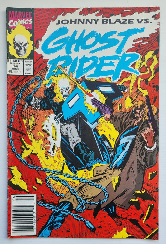 GHOST RIDER #14 1991 NEWSSTAND Ghost Rider CRUSADE COMICS