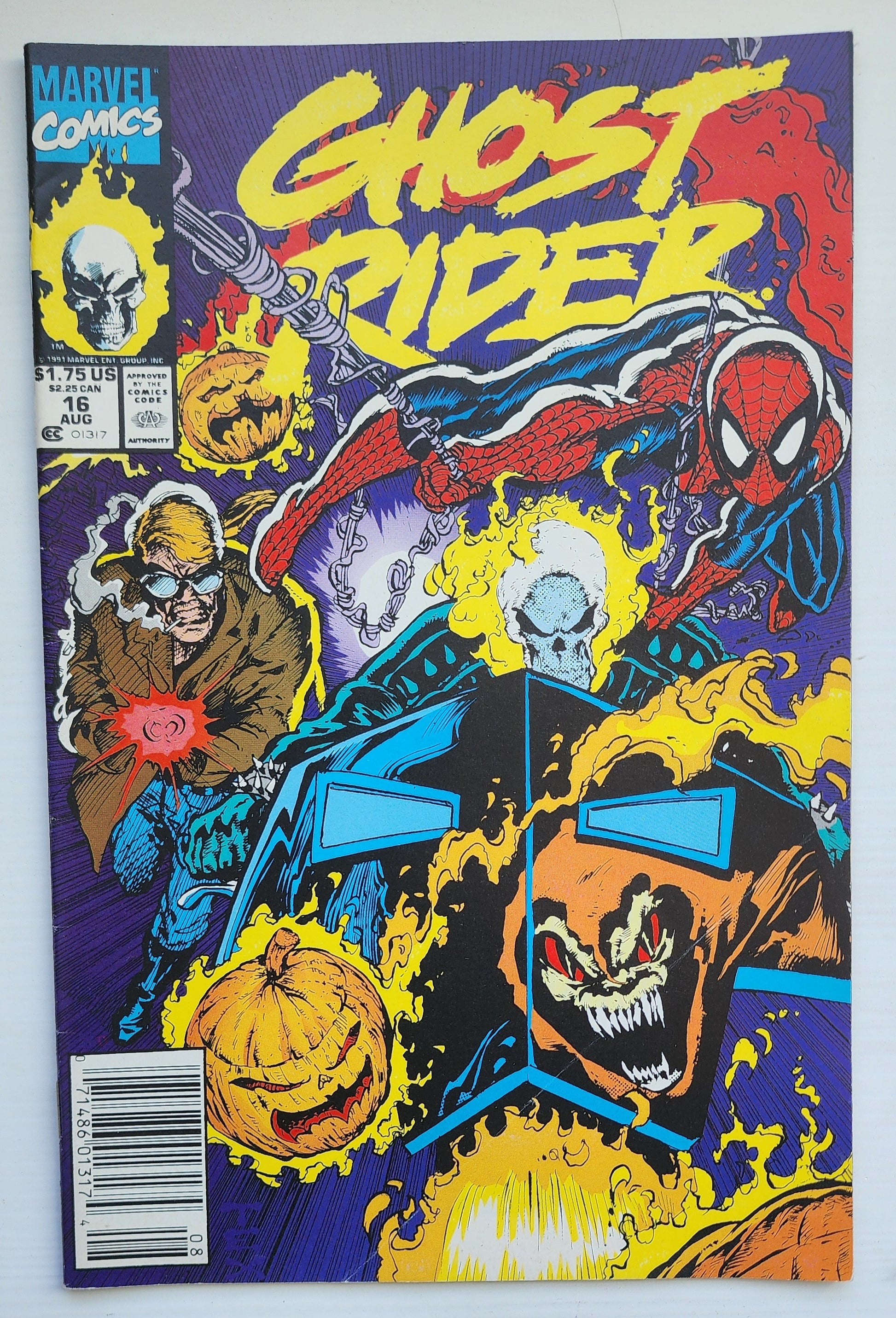 GHOST RIDER #16 1991 NEWSSTAND Ghost Rider CRUSADE COMICS