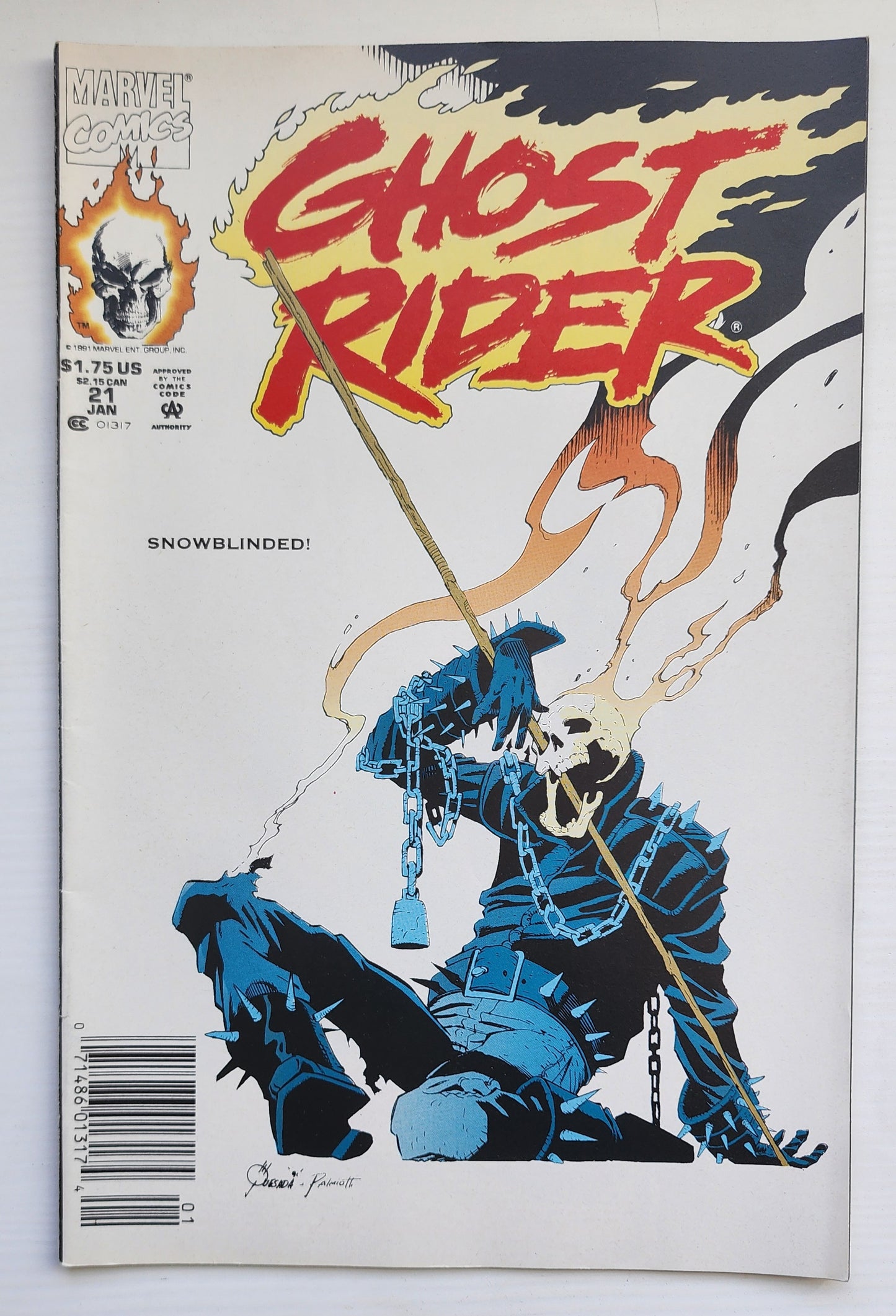 GHOST RIDER #21 1992 NEWSSTAND Ghost Rider CRUSADE COMICS
