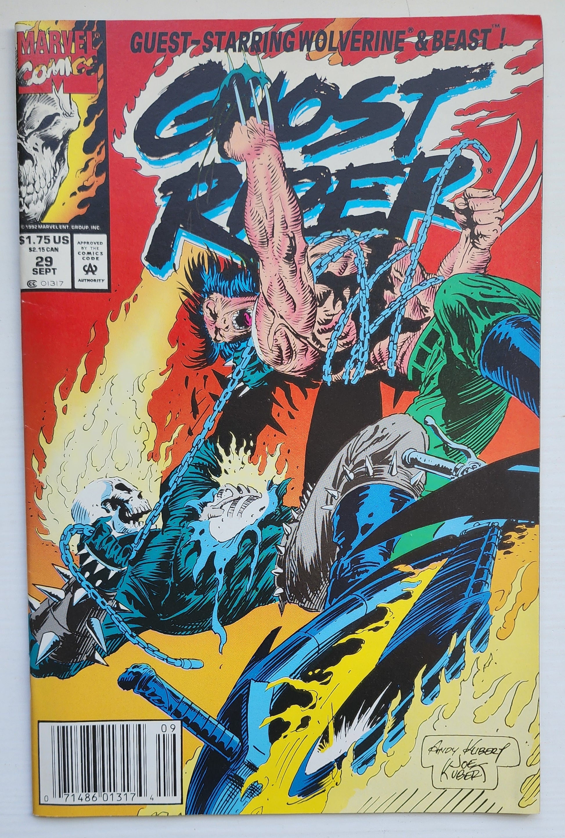 GHOST RIDER #29 1992 NEWSSTAND Ghost Rider CRUSADE COMICS