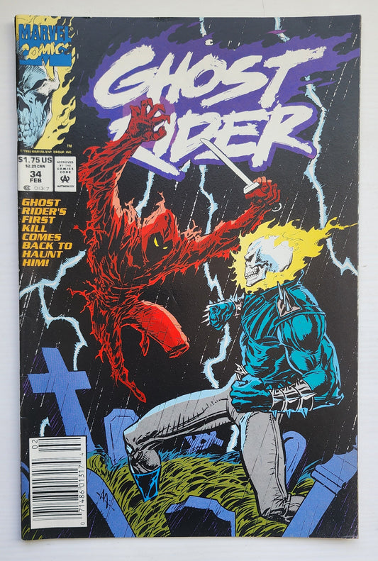 GHOST RIDER #34 1993 NEWSSTAND Ghost Rider CRUSADE COMICS