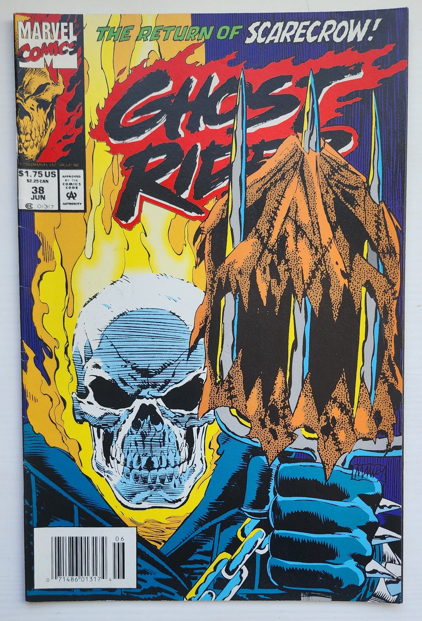 GHOST RIDER #38 1993 NEWSSTAND Ghost Rider CRUSADE COMICS