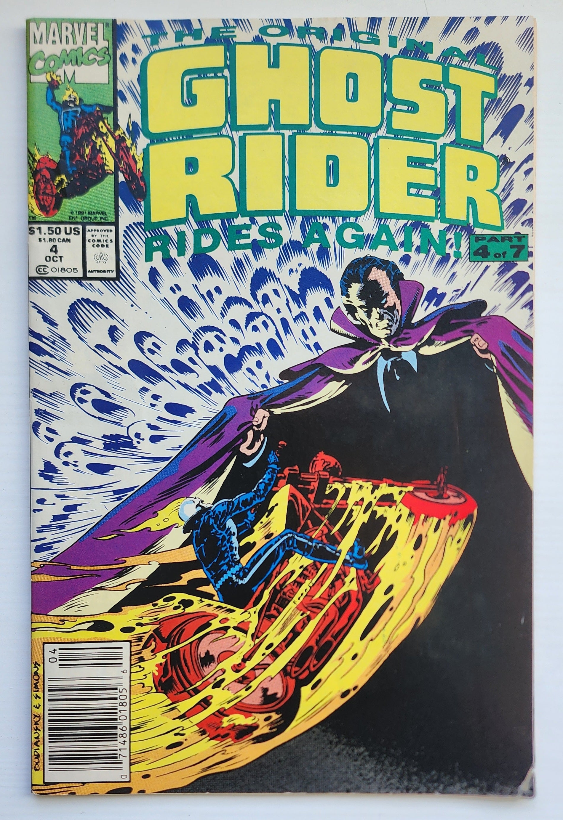 ORIGINAL GHOST RIDER RIDES AGAIN #4 1991 NEWSSTAND Ghost Rider CRUSADE COMICS