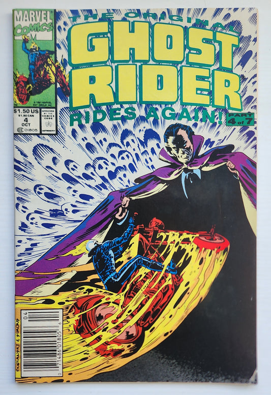 ORIGINAL GHOST RIDER RIDES AGAIN #4 1991 NEWSSTAND Ghost Rider CRUSADE COMICS