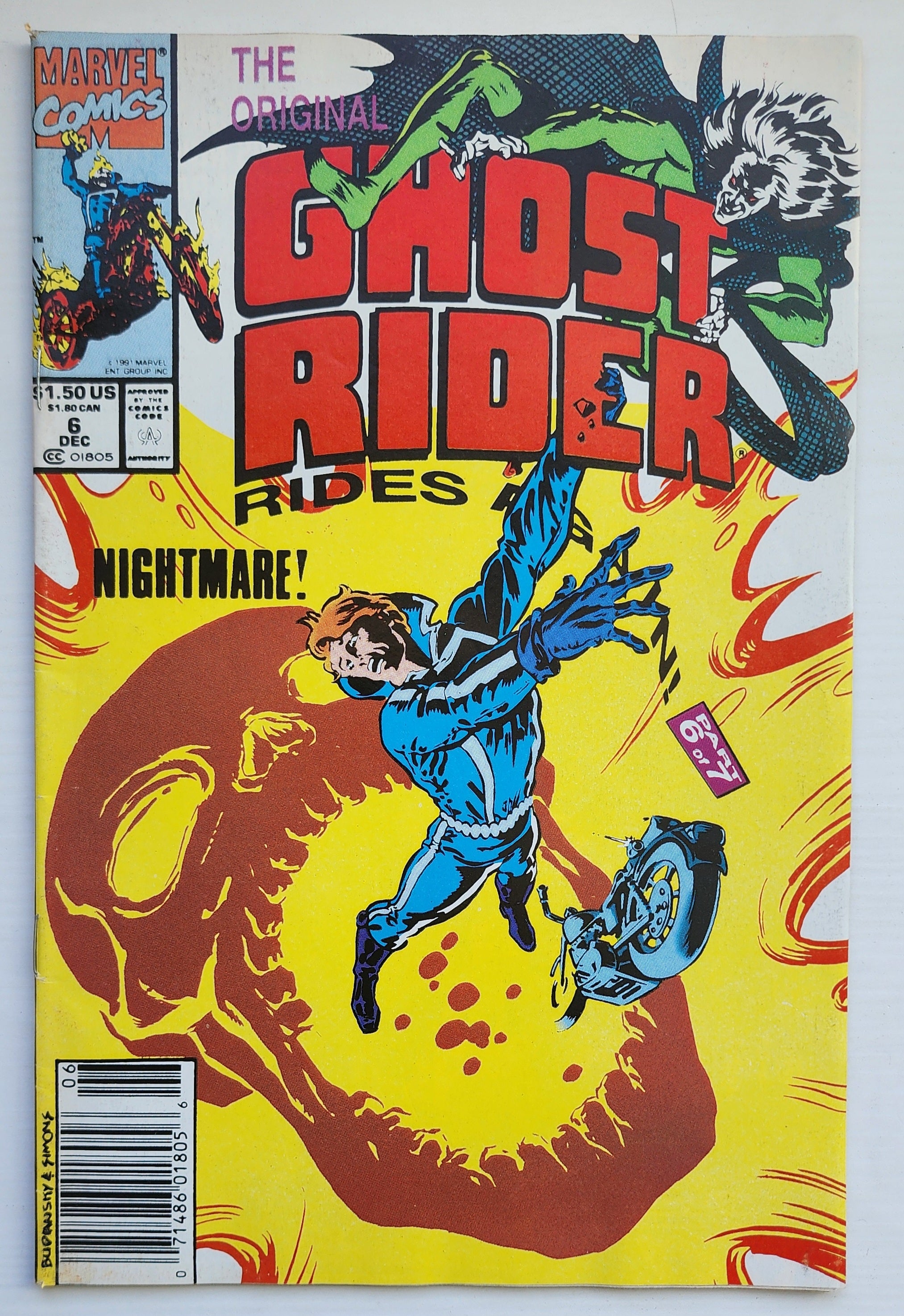 ORIGINAL GHOST RIDER RIDES AGAIN #6 1991 NEWSSTAND – Sanctum Sanctorum ...