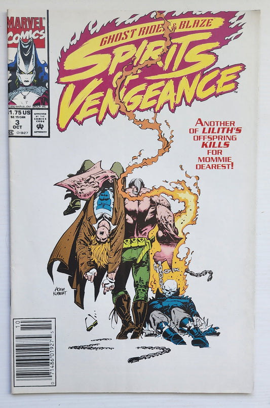 GHOST RIDER BLAZE SPIRITS OF VENGEANCE #3 1992 NEWSSTAND Ghost Rider MARVEL COMICS