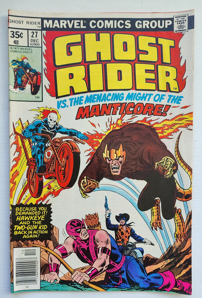 GHOST RIDER #27 1977 NEWSSTAND Ghost Rider CRUSADE COMICS