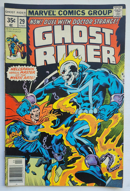 GHOST RIDER #29 1978 NEWSSTAND (1ST DR STRANGE BATTLE) Ghost Rider CRUSADE COMICS