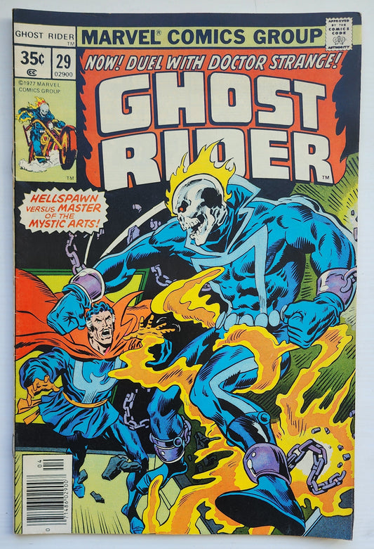 GHOST RIDER #29 1978 NEWSSTAND (1ST DR STRANGE BATTLE) Ghost Rider CRUSADE COMICS