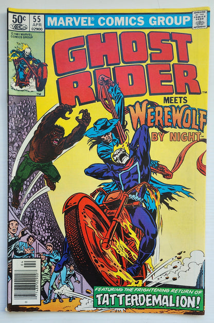 GHOST RIDER #55 1981 NEWSSTAND (WEREWOLF BY NIGHT APP) Ghost Rider CRUSADE COMICS