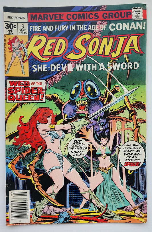 RED SONJA #3 1977 NEWSSTAND Red Sonja MARVEL COMICS