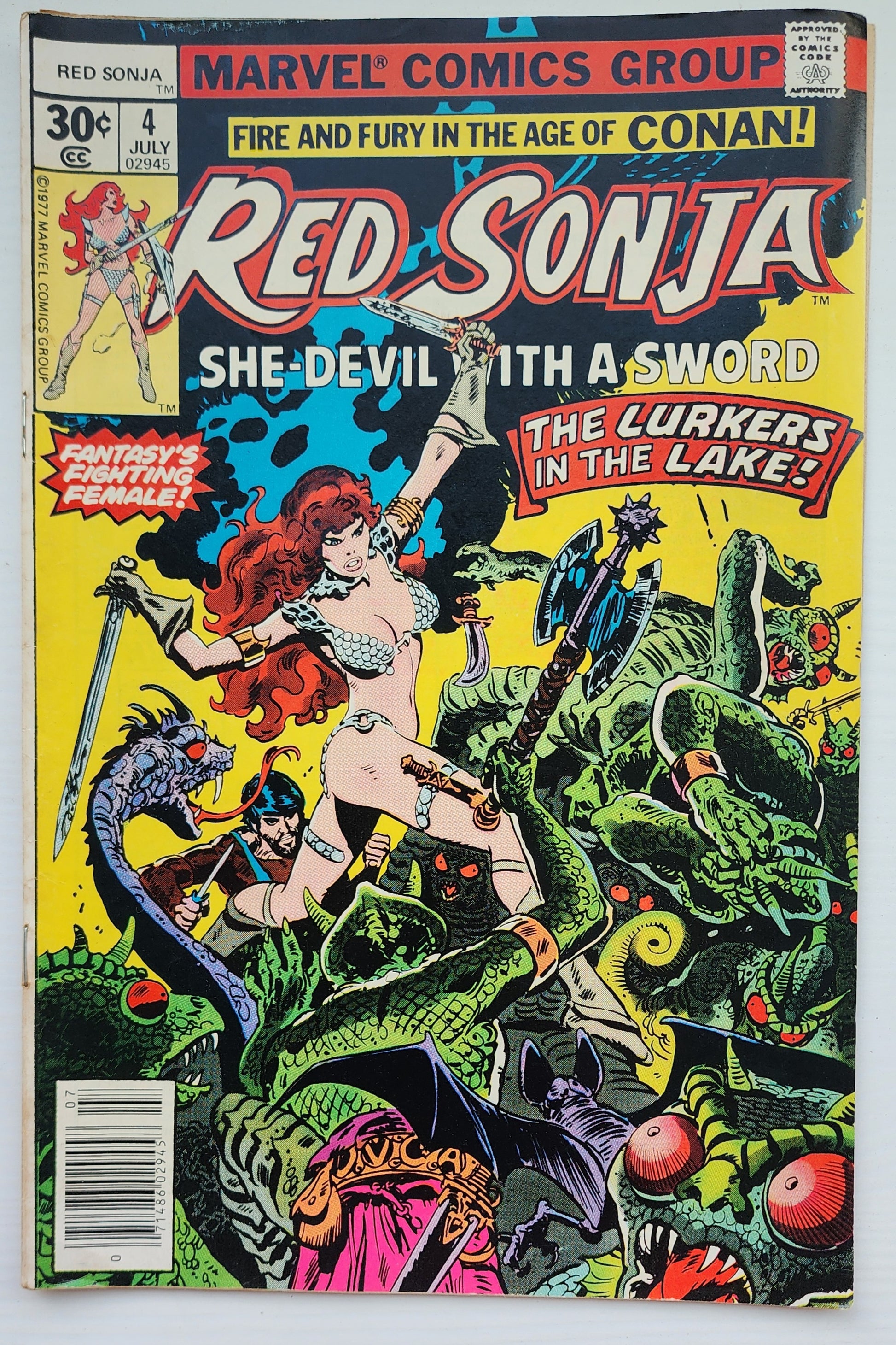 RED SONJA #4 1977 NEWSSTAND [I01] Red Sonja MARVEL COMICS