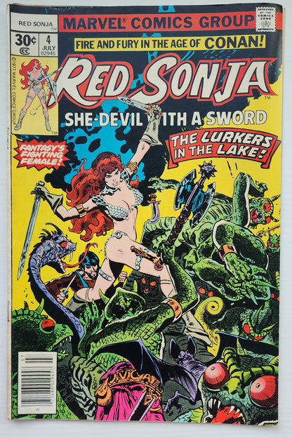 RED SONJA #4 1977 NEWSSTAND [I01] Red Sonja MARVEL COMICS