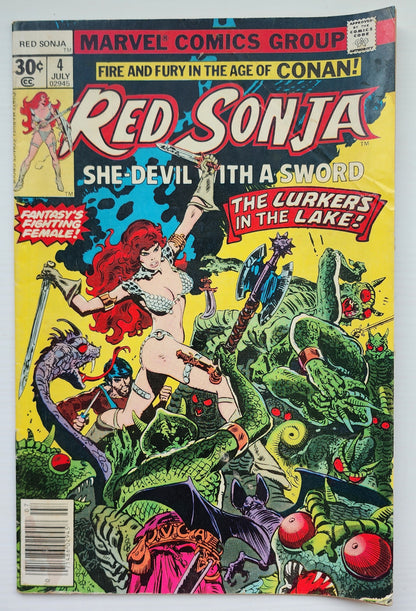 RED SONJA #4 1977 NEWSSTAND [I02] Red Sonja MARVEL COMICS