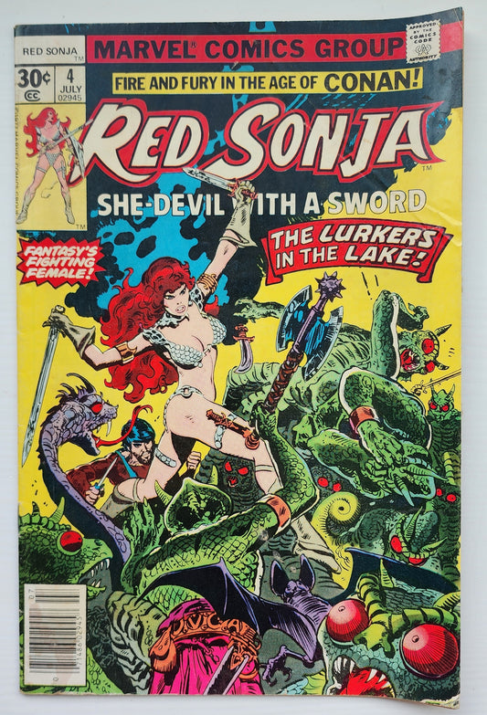 RED SONJA #4 1977 NEWSSTAND [I02] Red Sonja MARVEL COMICS