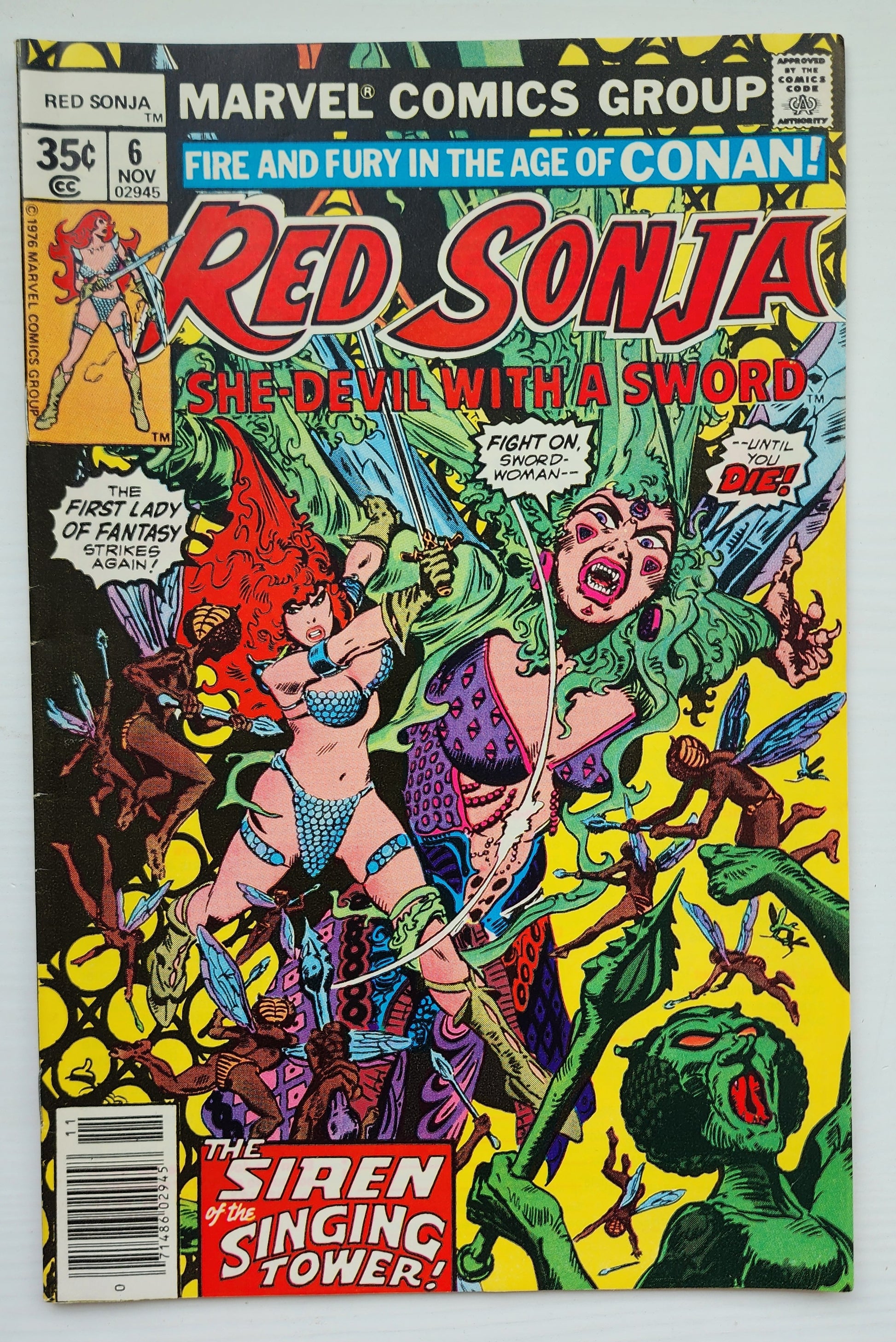 RED SONJA #6 1977 Red Sonja MARVEL COMICS