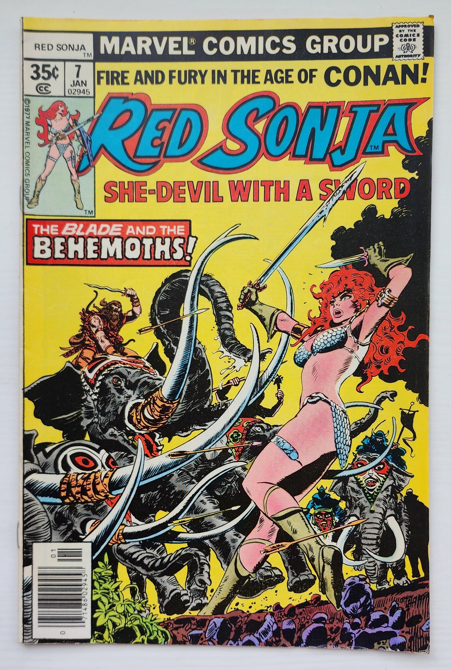 RED SONJA #7 1977 Red Sonja MARVEL COMICS