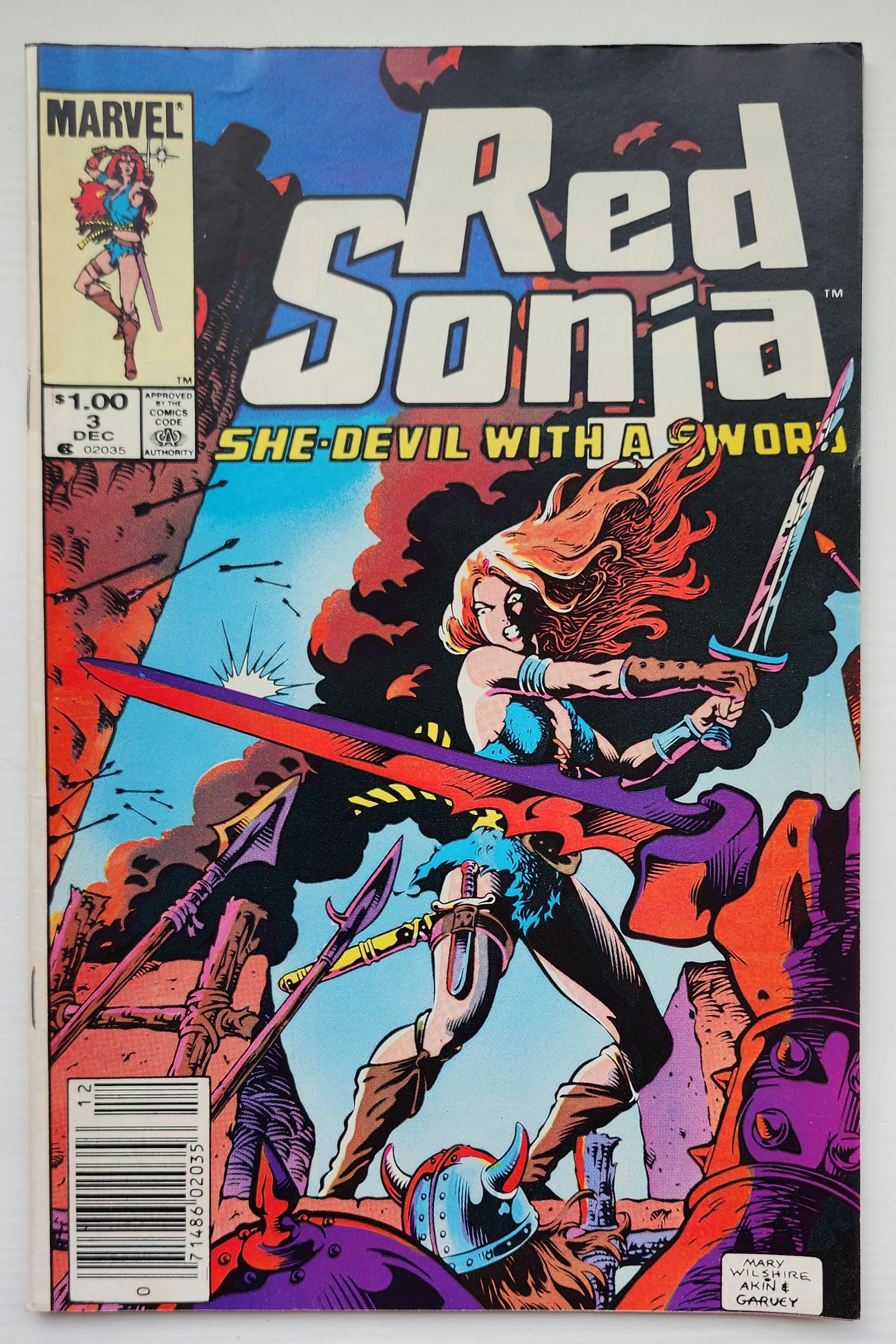 RED SONJA #3 SHE DEVIL WITH A SWORD 1983 NEWSSTAND Red Sonja MARVEL COMICS