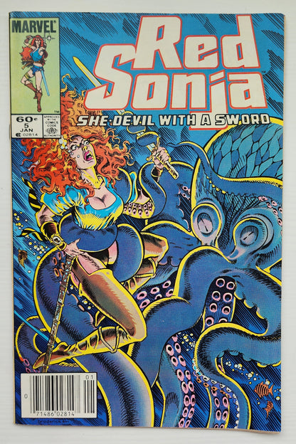 RED SONJA #5 SHE DEVIL WITH A SWORD 1985 NEWSSTAND Red Sonja MARVEL COMICS