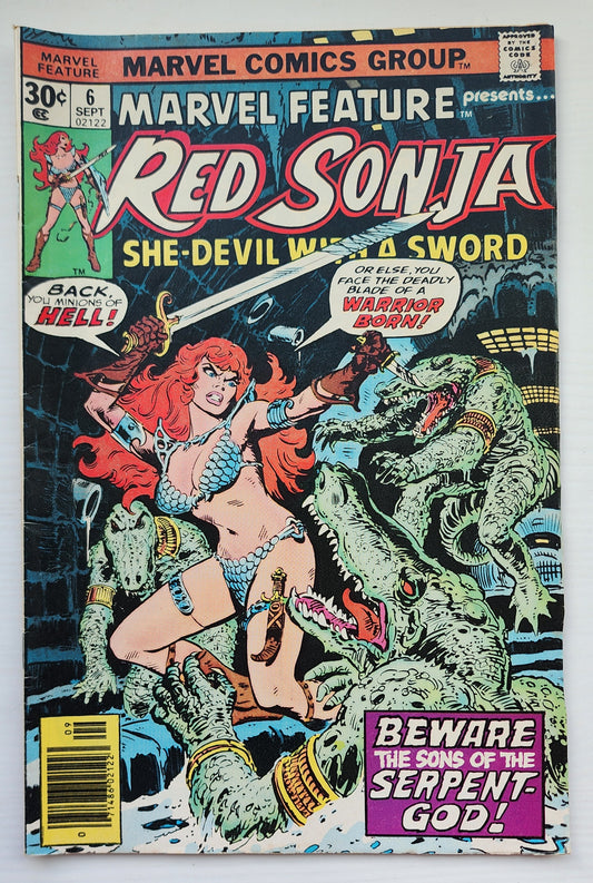 MARVEL FEATURE #6 RED SONJA 1976 Red Sonja MARVEL COMICS