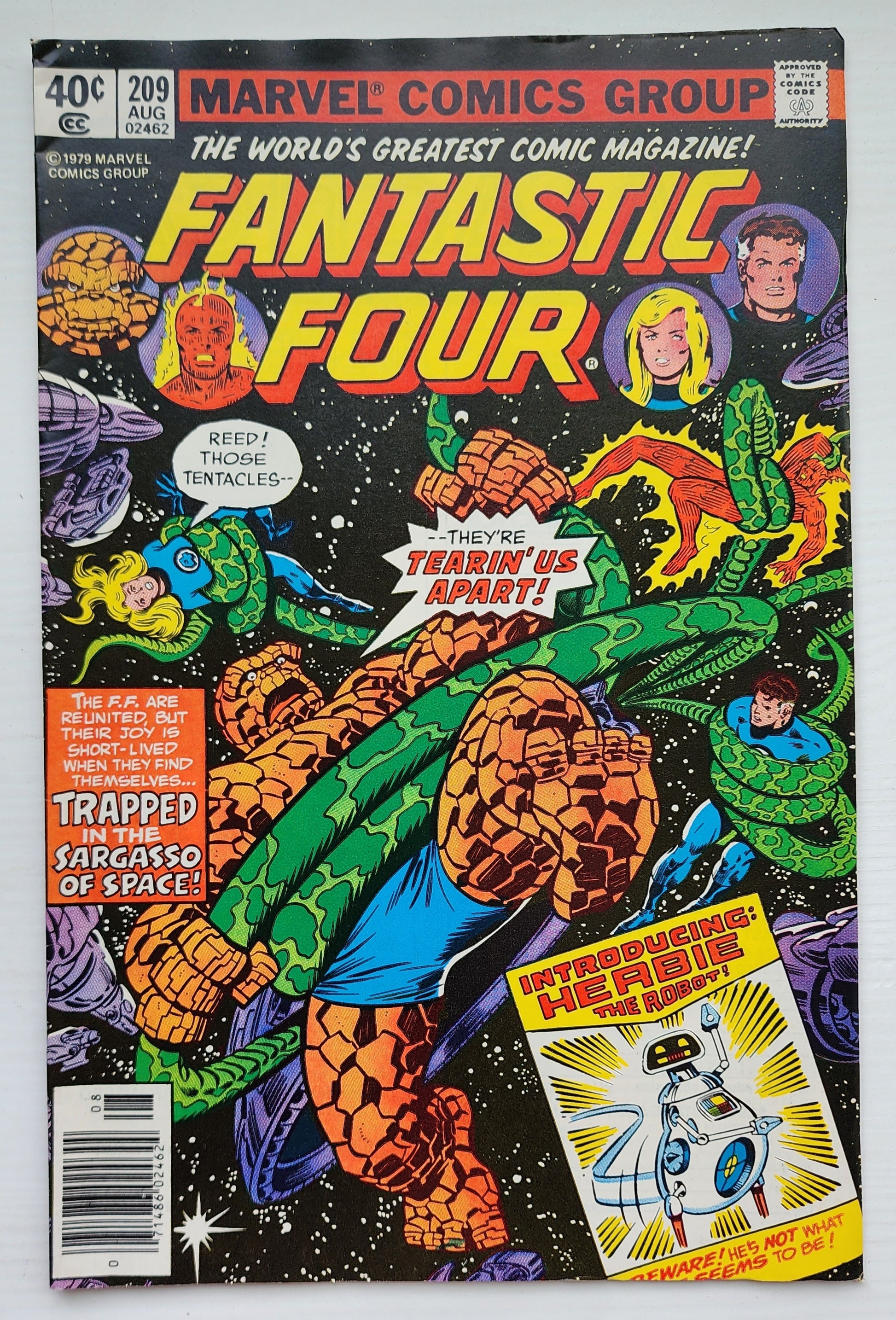 FANTASTIC FOUR #209 1979 NEWSSTAND 1st Herbie Fantastic Four MARVEL COMICS