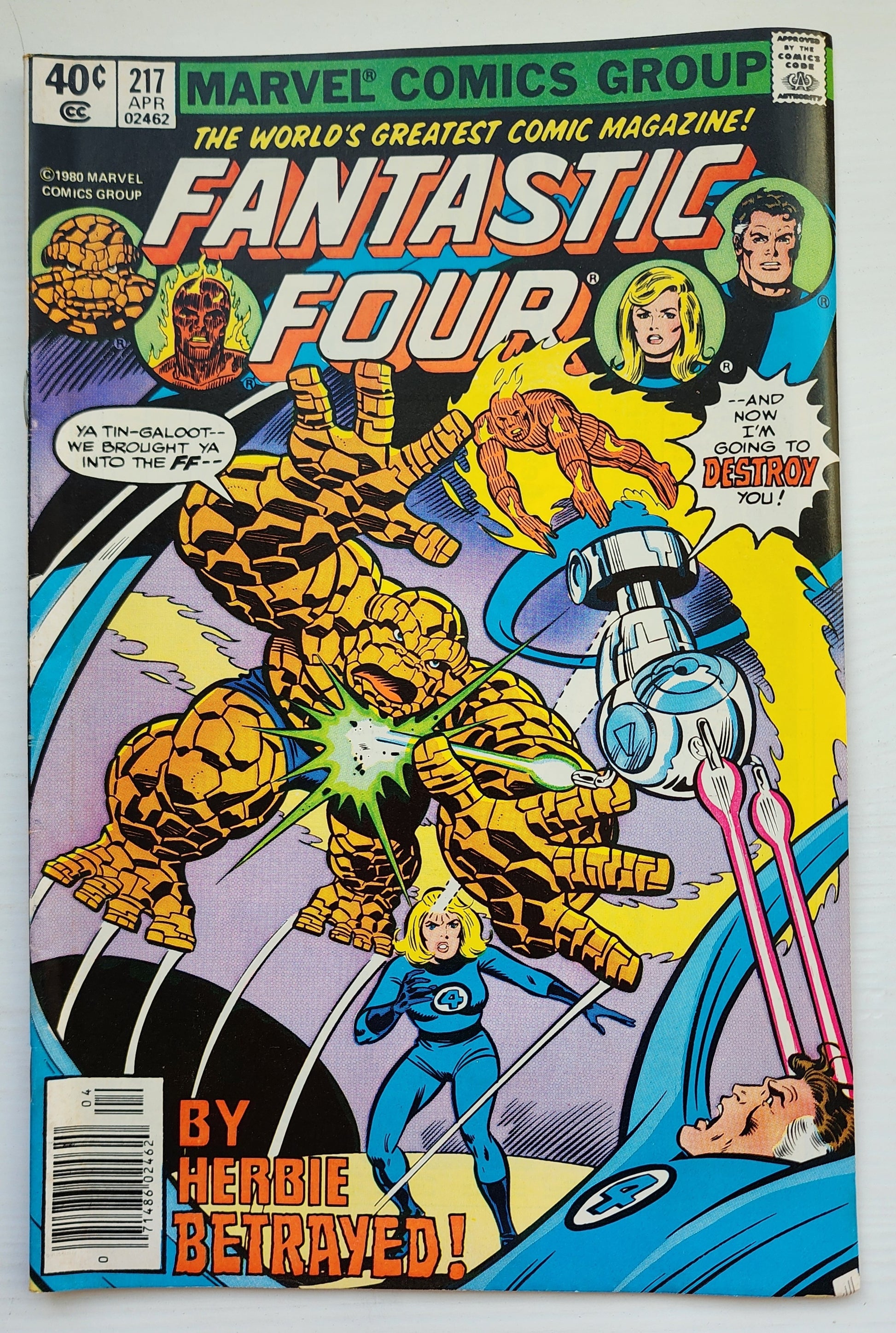 FANTASTIC FOUR #217 1980 NEWSSTAND Fantastic Four MARVEL COMICS
