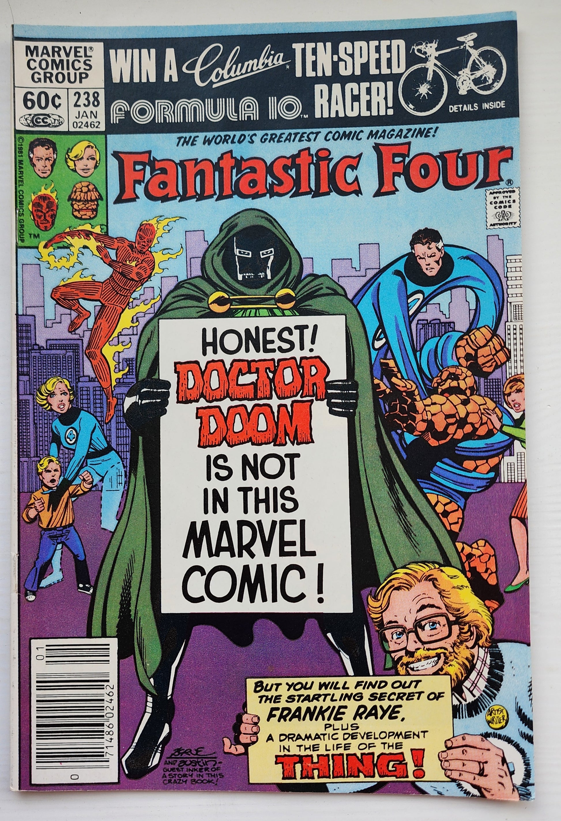 FANTASTIC FOUR #238 1981 NEWSSTAND (ORIGIN FRANKIE RAYE NOVA) Fantastic Four MARVEL COMICS