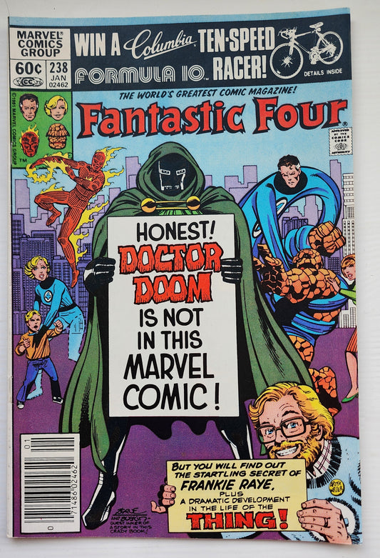 FANTASTIC FOUR #238 1981 NEWSSTAND (ORIGIN FRANKIE RAYE NOVA) Fantastic Four MARVEL COMICS