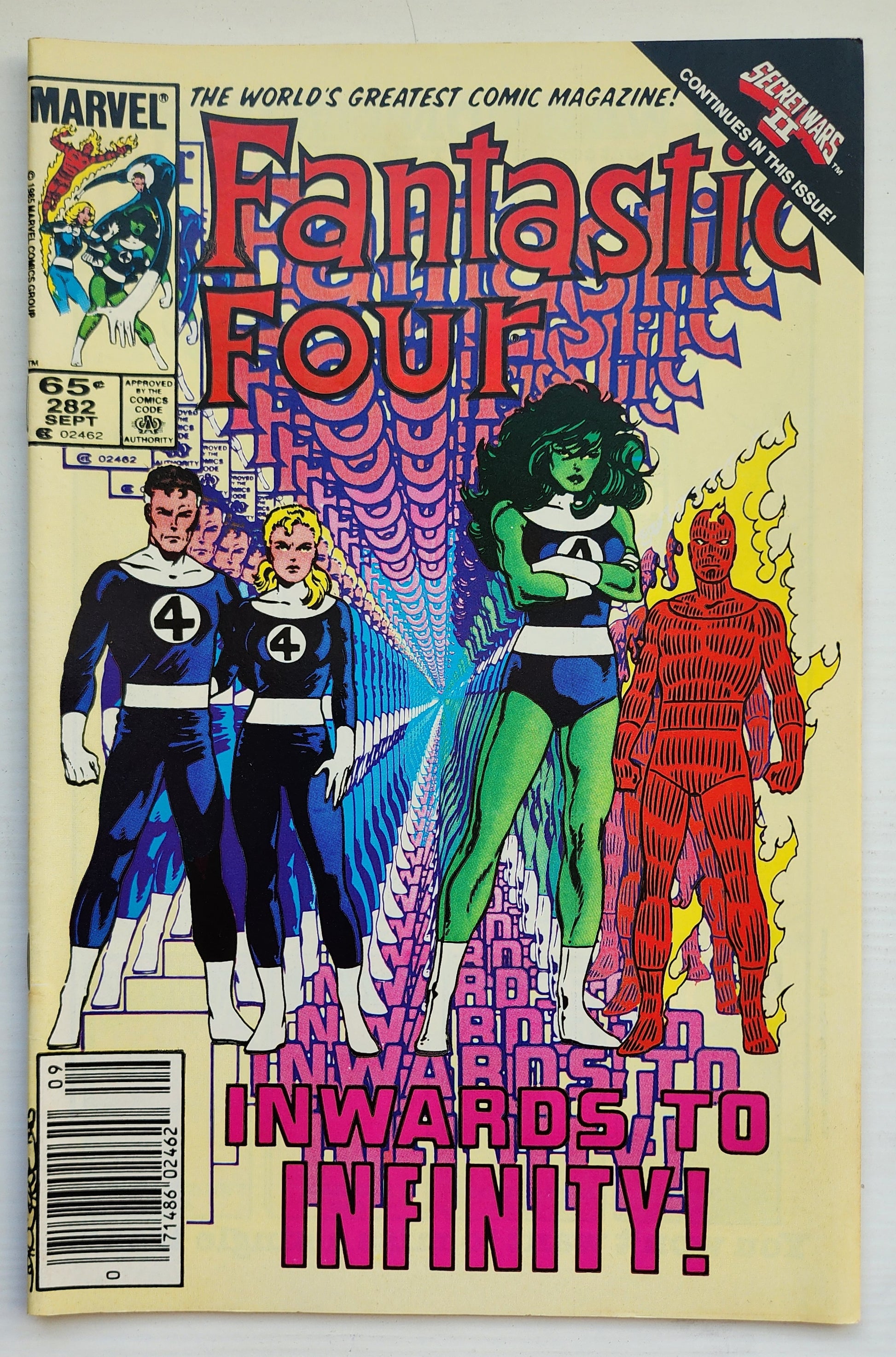 FANTASTIC FOUR #282 1985 NEWSSTAND Fantastic Four MARVEL COMICS