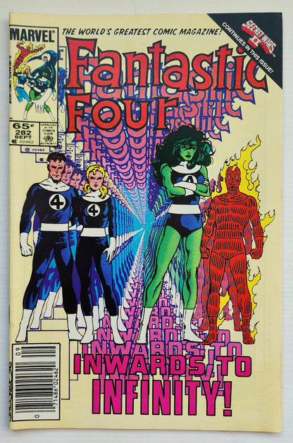 FANTASTIC FOUR #282 1985 NEWSSTAND Fantastic Four MARVEL COMICS