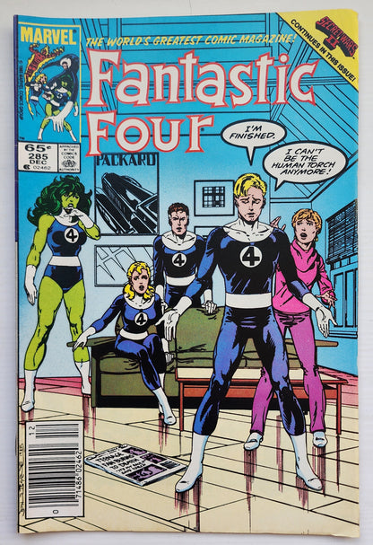 FANTASTIC FOUR #285 1986 NEWSSTAND Fantastic Four MARVEL COMICS
