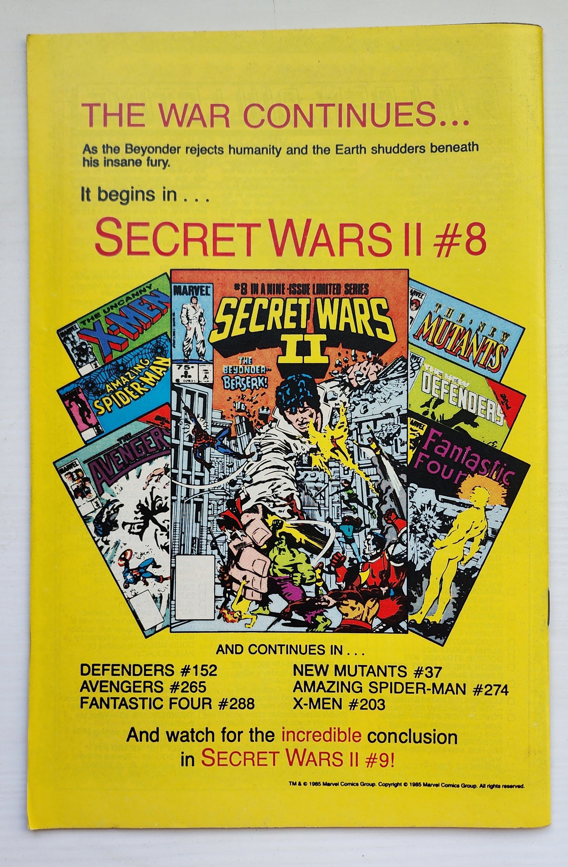 FANTASTIC FOUR #287 1986 NEWSSTAND Fantastic Four MARVEL COMICS