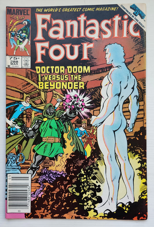 FANTASTIC FOUR #288 1986 NEWSSTAND Fantastic Four MARVEL COMICS