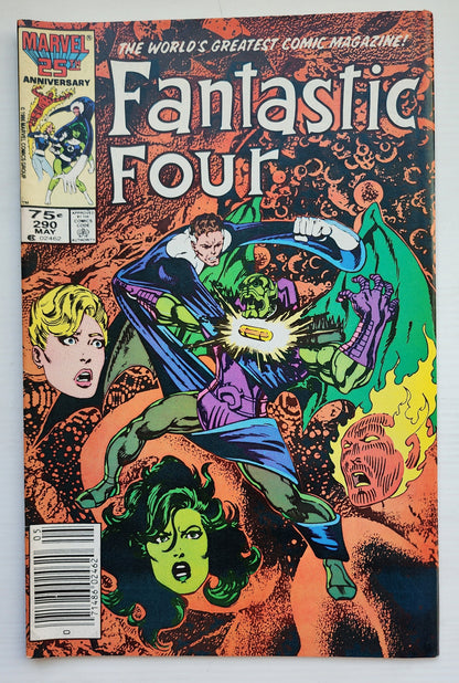 FANTASTIC FOUR #290 1986 NEWSSTAND Fantastic Four MARVEL COMICS
