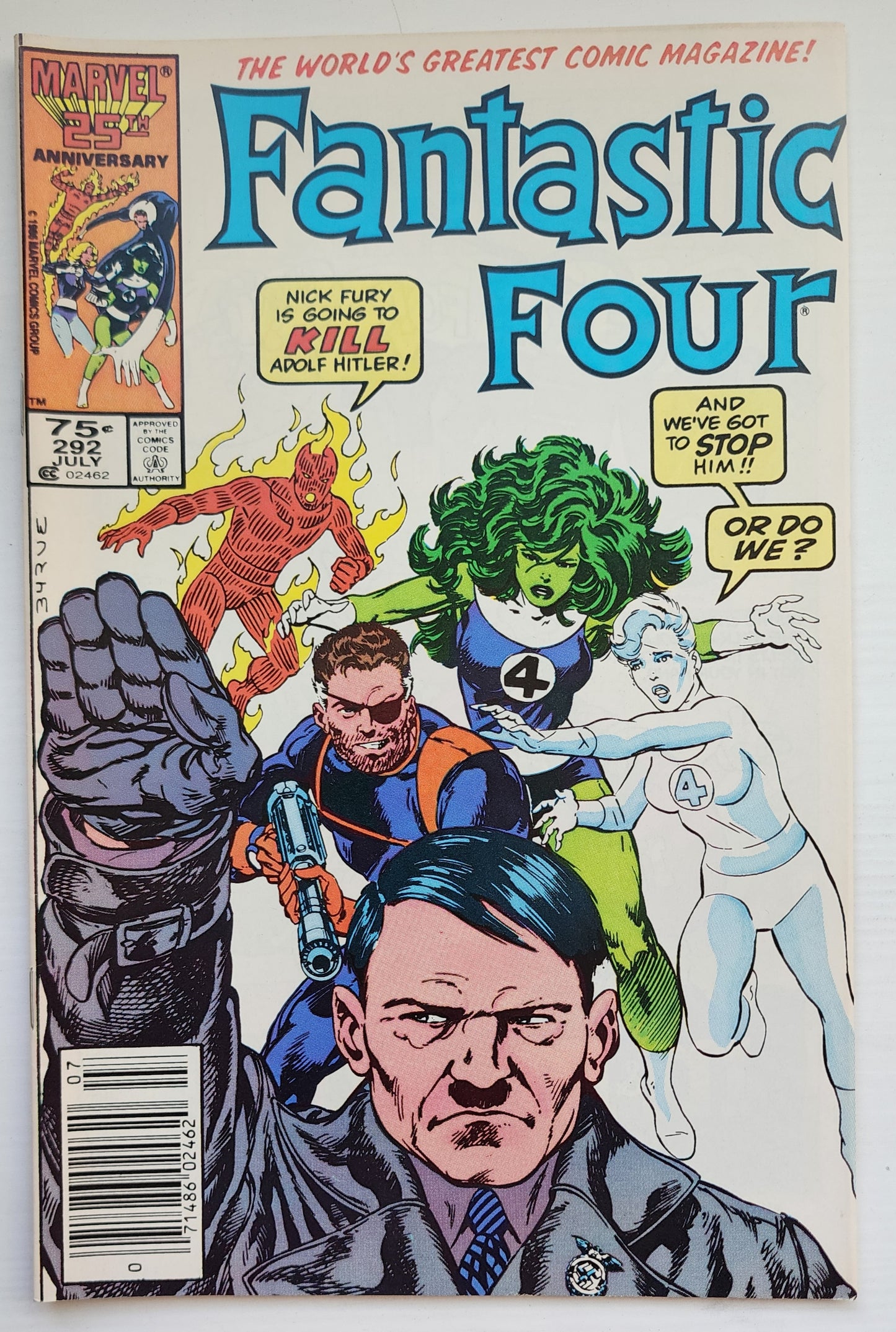 FANTASTIC FOUR #292 1986 NEWSSTAND Fantastic Four MARVEL COMICS
