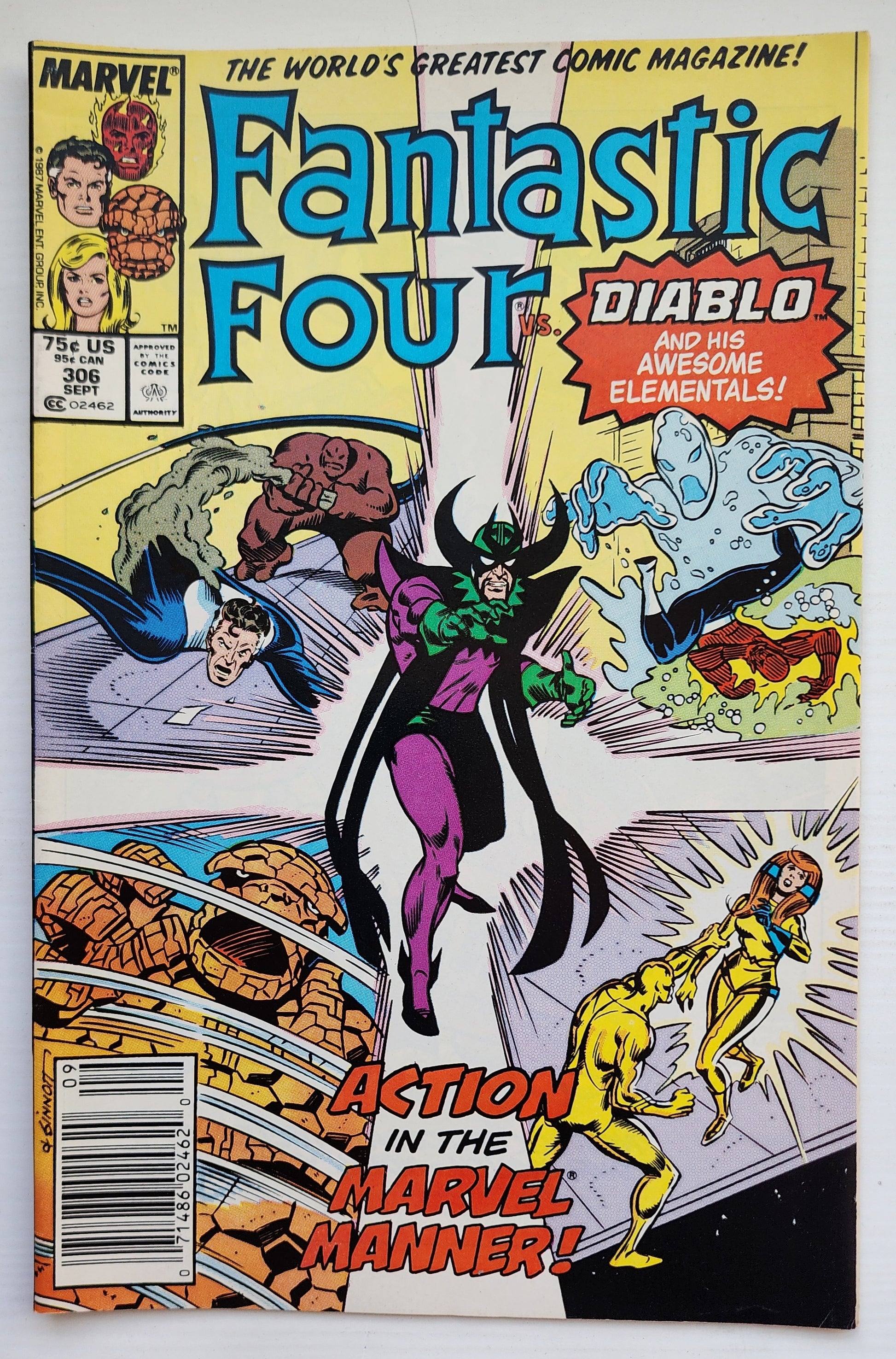 FANTASTIC FOUR #306 1987 NEWSSTAND Fantastic Four MARVEL COMICS