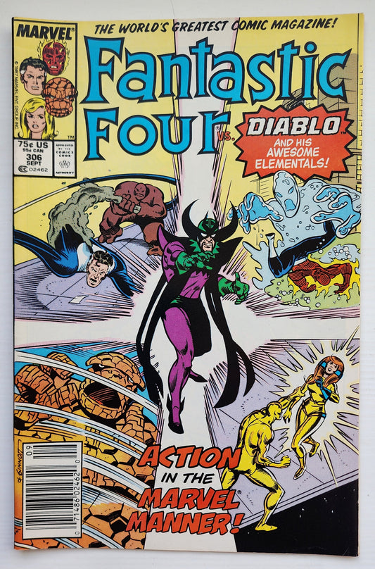 FANTASTIC FOUR #306 1987 NEWSSTAND Fantastic Four MARVEL COMICS