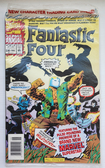 FANTASTIC FOUR ANNUAL #26 1993 NEWSSTAND OPEN POLYBAGGED WITH CARD Fantastic Four MARVEL COMICS