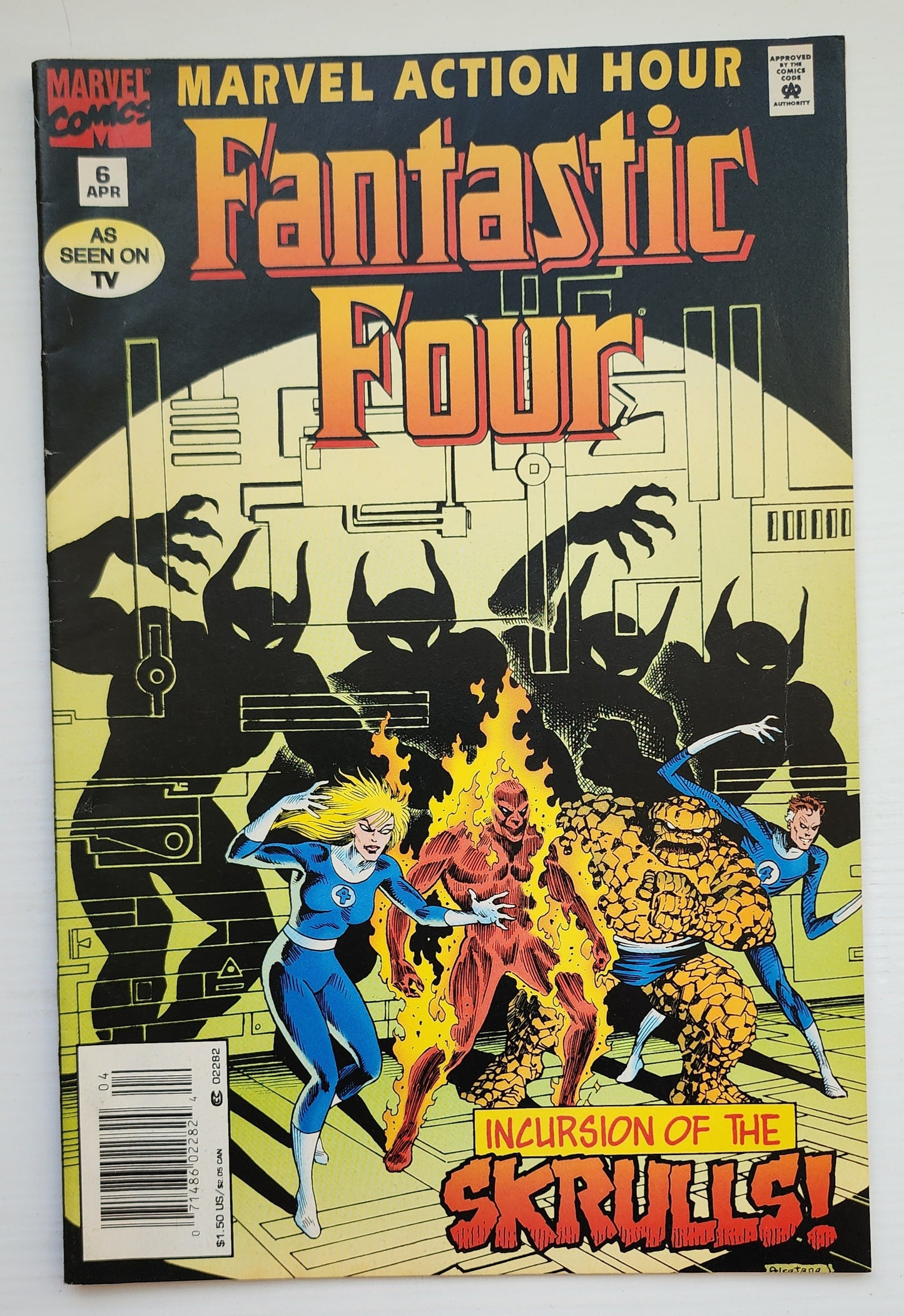 MARVEL ACTION HOUR #6 FEATURING FANTASTIC FOUR 1995 NEWSSTAND Fantastic Four MARVEL COMICS
