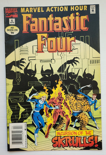 MARVEL ACTION HOUR #6 FEATURING FANTASTIC FOUR 1995 NEWSSTAND Fantastic Four MARVEL COMICS