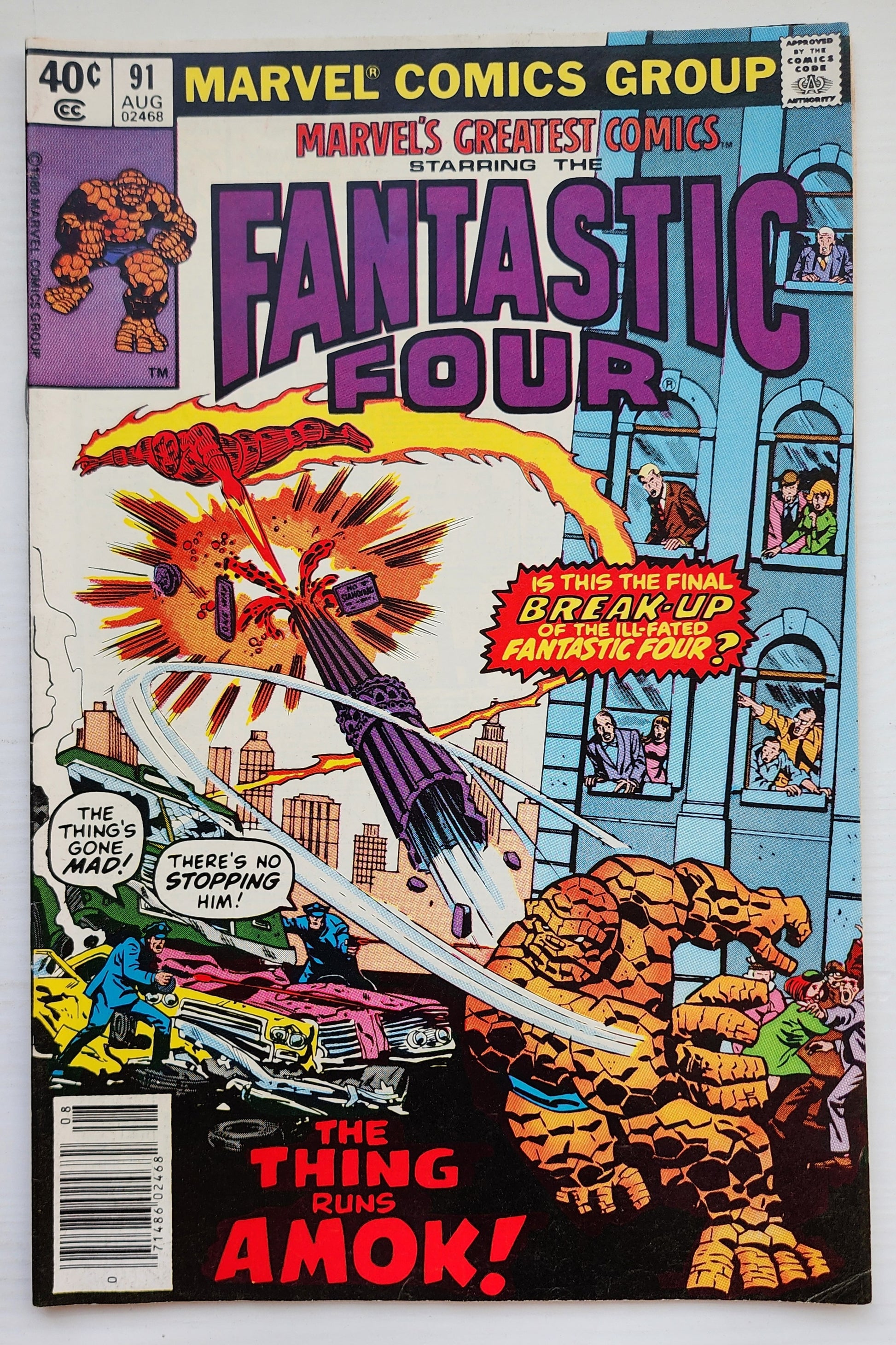 MARVELS GREATEST COMICS #91 FANTASTIC FOUR 1980 NEWSSTAND Fantastic Four MARVEL COMICS