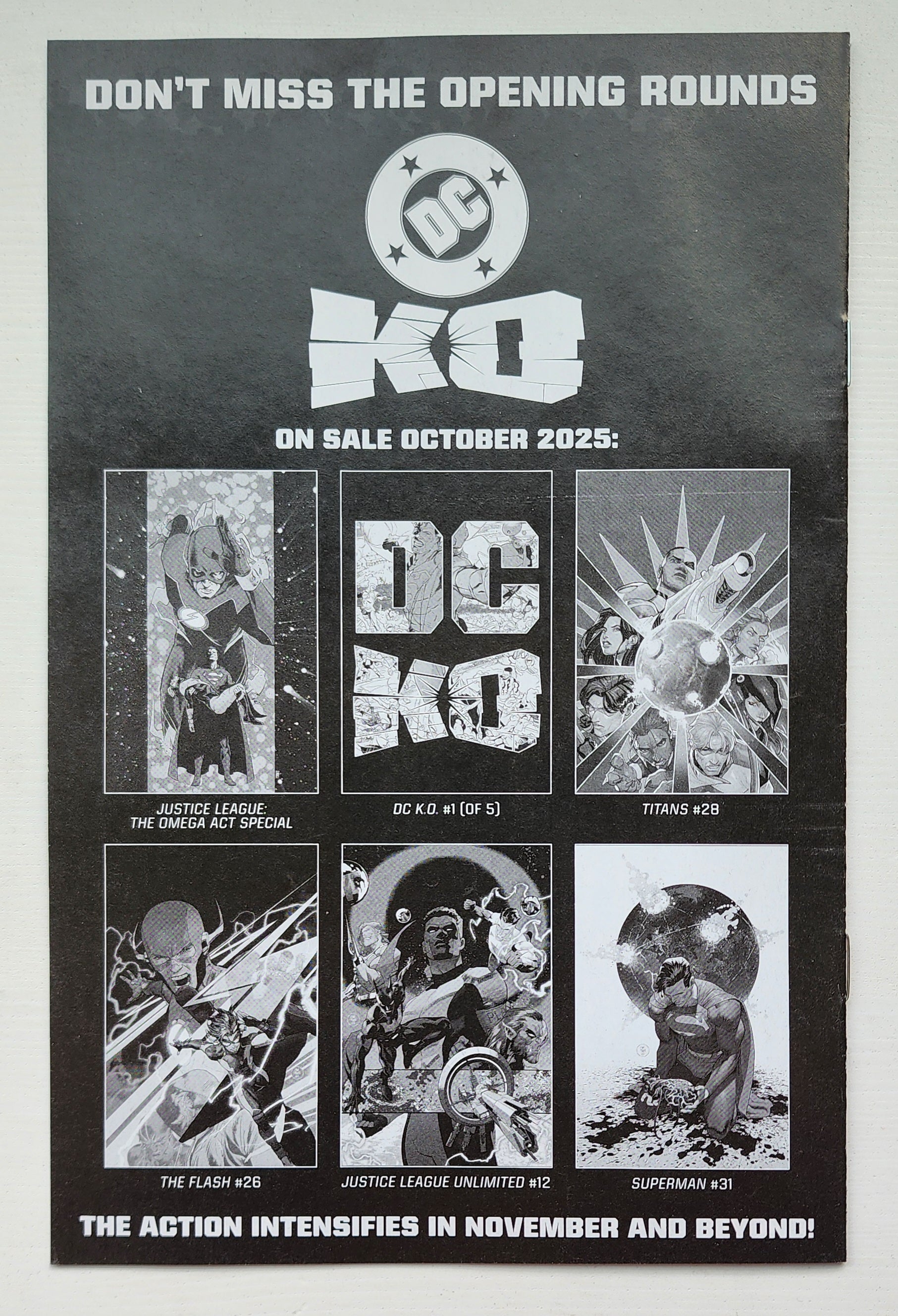 DC KO #1 SDCC 2025 EXCLUSIVE ASHCAN 2025 DC KO DC COMICS